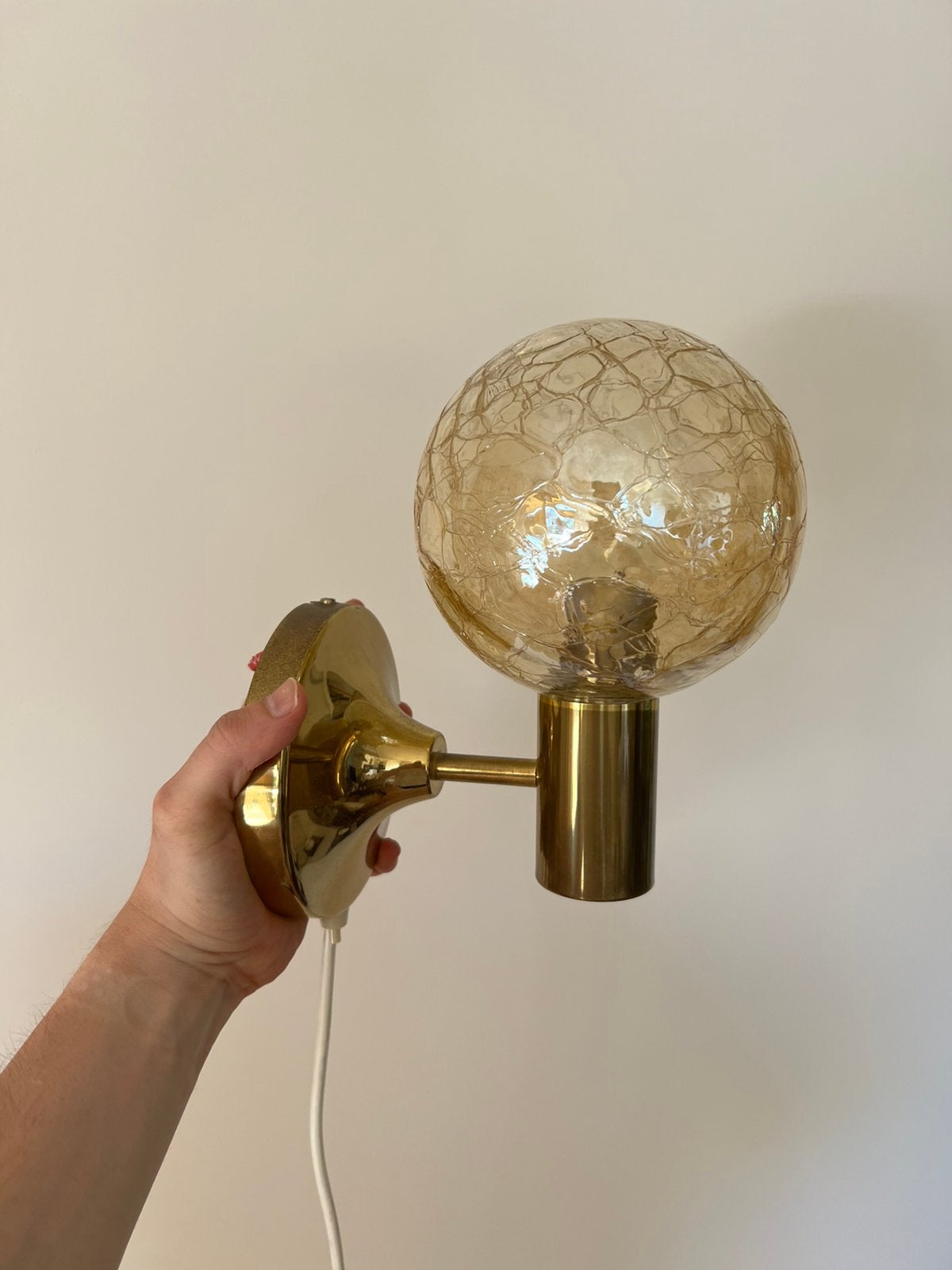 Set van 2 wandlampen - vintage goud messing - Lambert Rorher, Huis en Inrichting, Ophalen of Verzenden, Gebruikt, Wandlamp, Goud