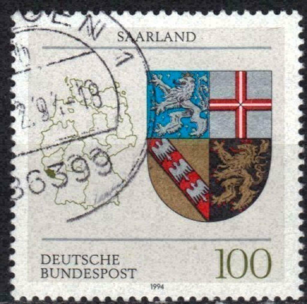 Duitsland Bundespost 1994 - Yvert 1544 - Wapenschild (ST), Verzenden, BRD, Gestempeld
