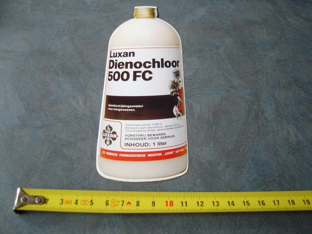 sticker LUXAN Dienochloor 500 FC  *, Ophalen of Verzenden, Zo goed als nieuw