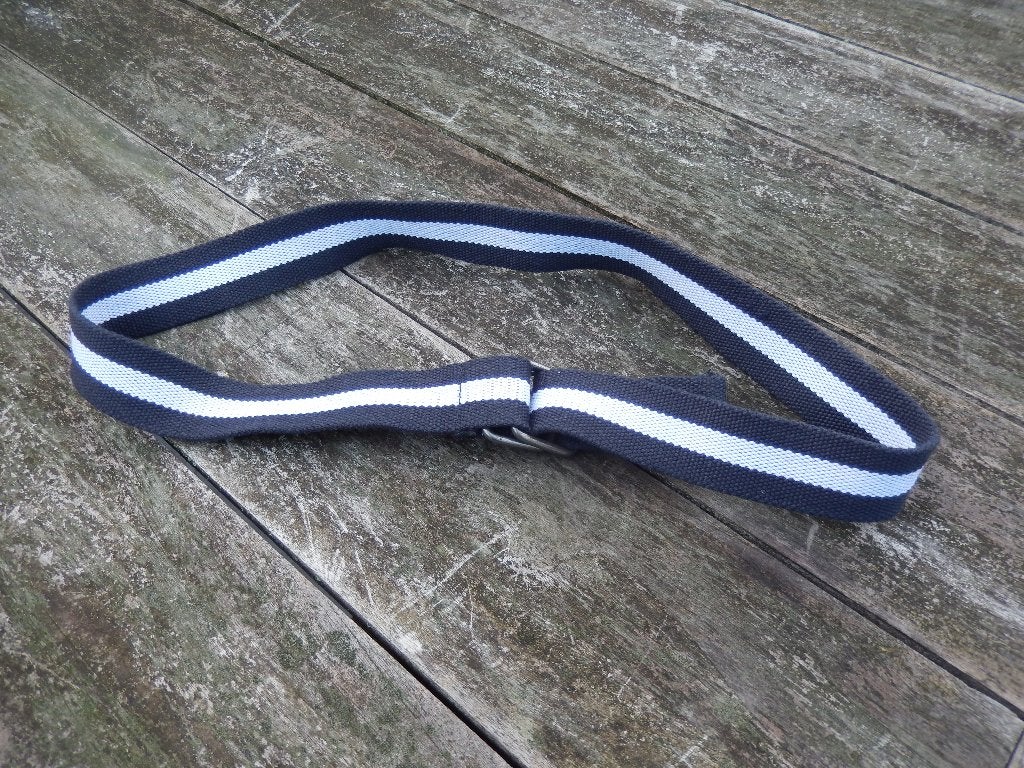 Uniseks canvasriem, verstelbare riem met dubbele ringgesp, Overige kleuren, Zo goed als nieuw, Riem of Ceintuur, 105 tot 115 cm