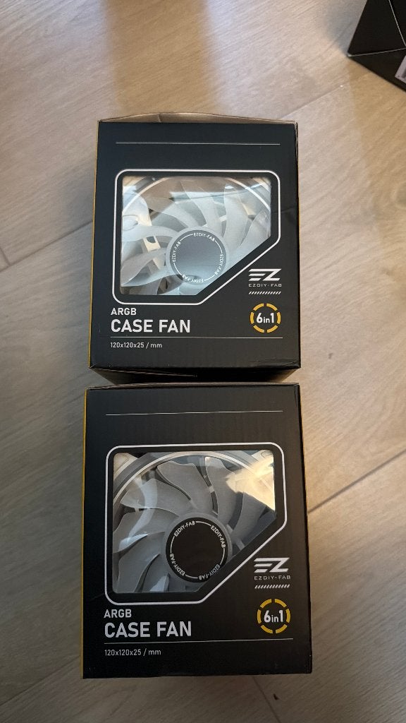 EZDIY-FAB ARGB Case Fans 6+1 Wit Fans, Computers en Software, Ophalen of Verzenden, Zo goed als nieuw, Luchtkoeling
