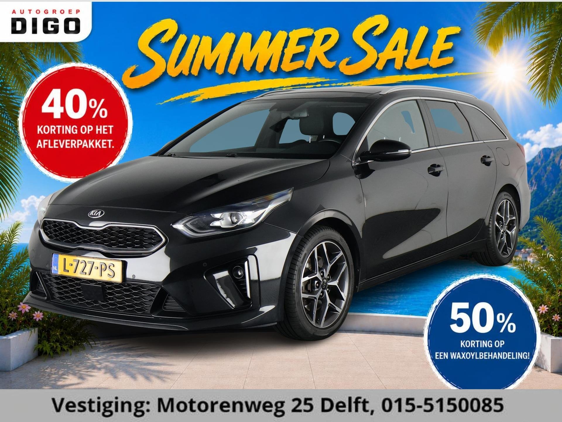 Kia Ceed Sportswagon 1.5 T-GDi GT-LINE AUTOMAAT GARANTIE TOT, Auto's, Kia, Gebruikt, 4 cilinders, 160 pk, Alcantara