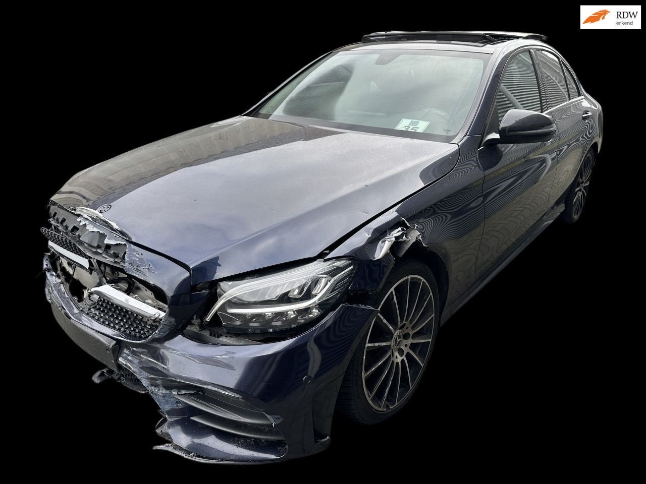 MERCEDES C-KLASSE AMG/PANO/LED/NAV/PDC/LEDER/SIDE-ASSIST/VOL, Auto diversen, Schadeauto's, Automaat, Sedan, Benzine, Mercedes-Benz