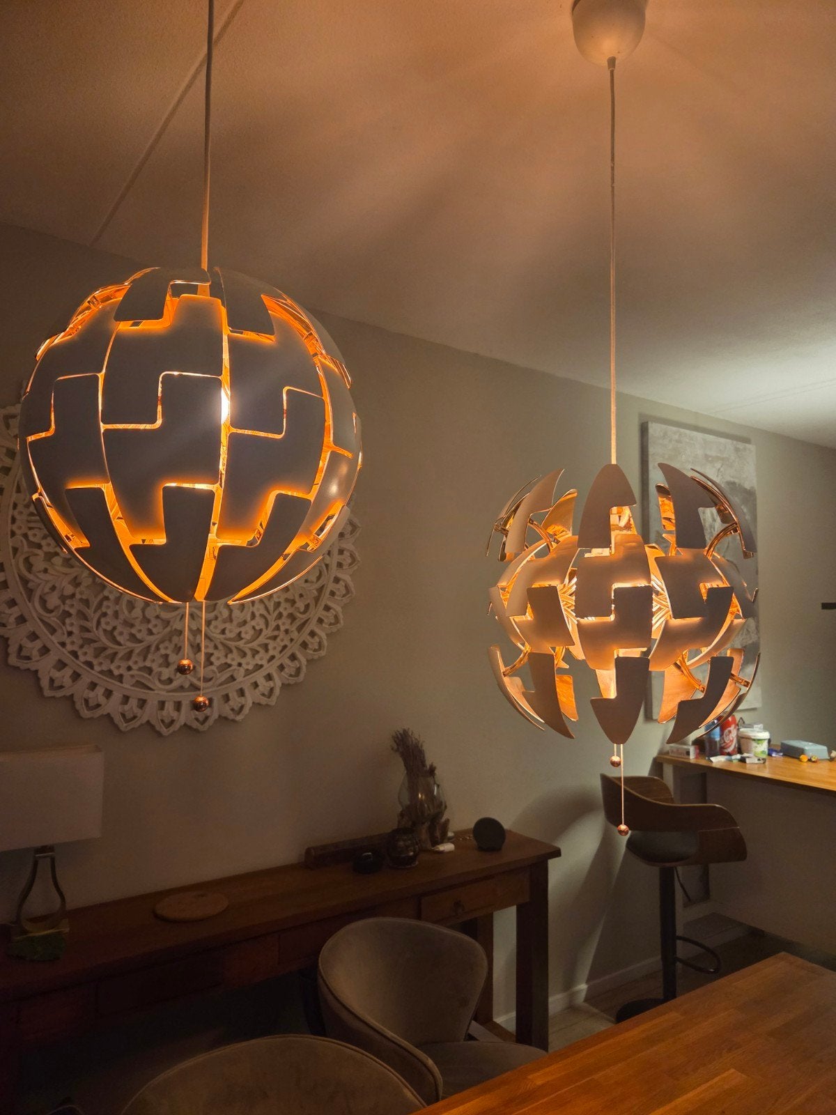 IKEA PS 2014 Hanglamp - Wit/Koper, Kunststof, Modern, Scandinavisch, Zo goed als nieuw, E27 (groot)