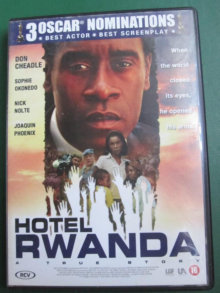 Hotel Rwanda (2004), Cd's en Dvd's, Dvd's | Drama, Zo goed als nieuw, Drama, Vanaf 16 jaar, Ophalen of Verzenden