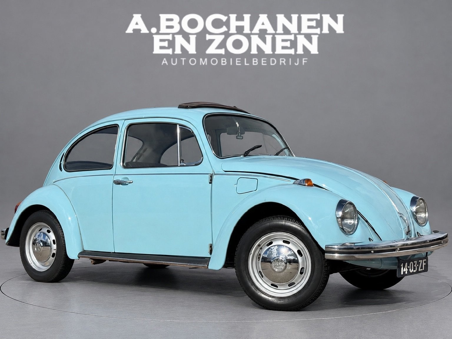 Volkswagen Kever 1300 schuifdak, Gebruikt, 4 cilinders, Blauw, Origineel Nederlands
