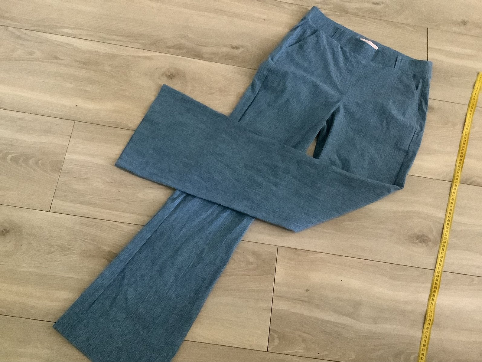 Studio Anneloes flair travelstof broek gewilde denimlook M, Maat 38/40 (M), Blauw, Ophalen of Verzenden, Zo goed als nieuw