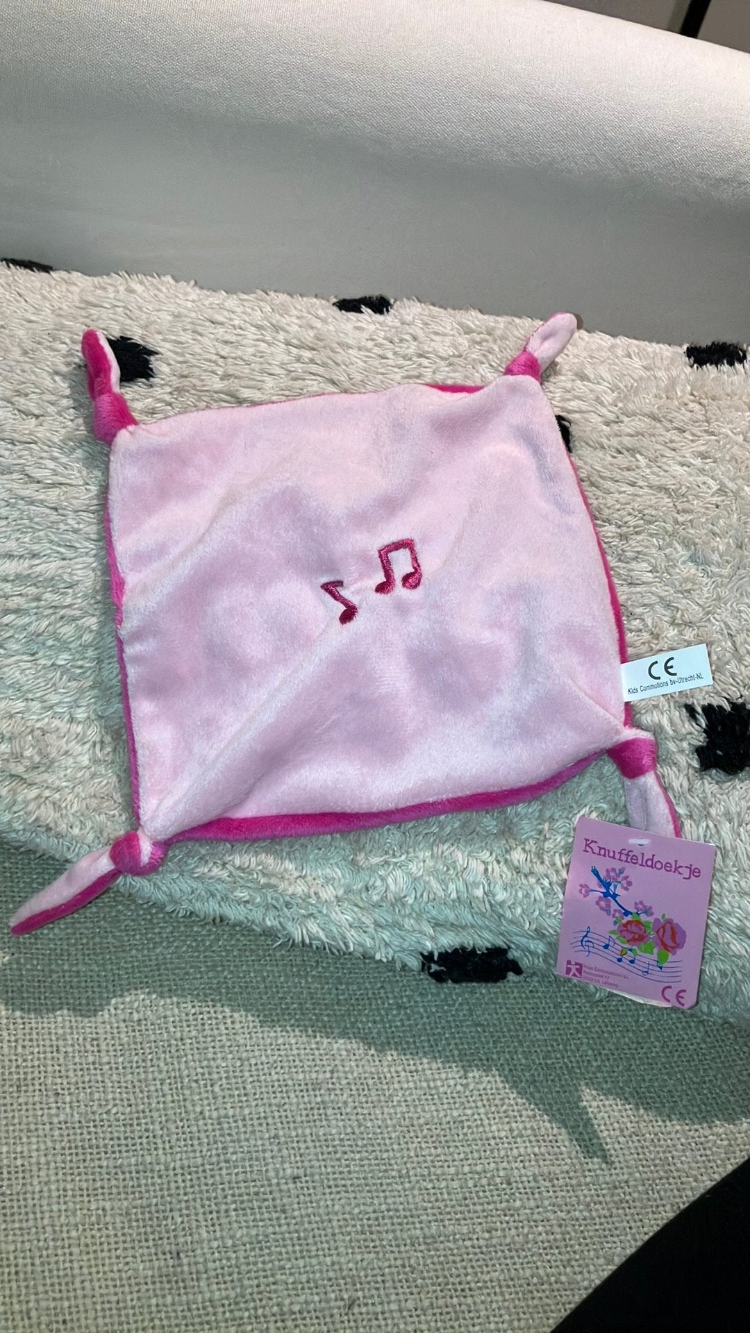 Kids commotions muzieknoot knuffeldoekje, Kinderen en Baby's, Overige merken, Overige typen, Nieuw, Ophalen of Verzenden
