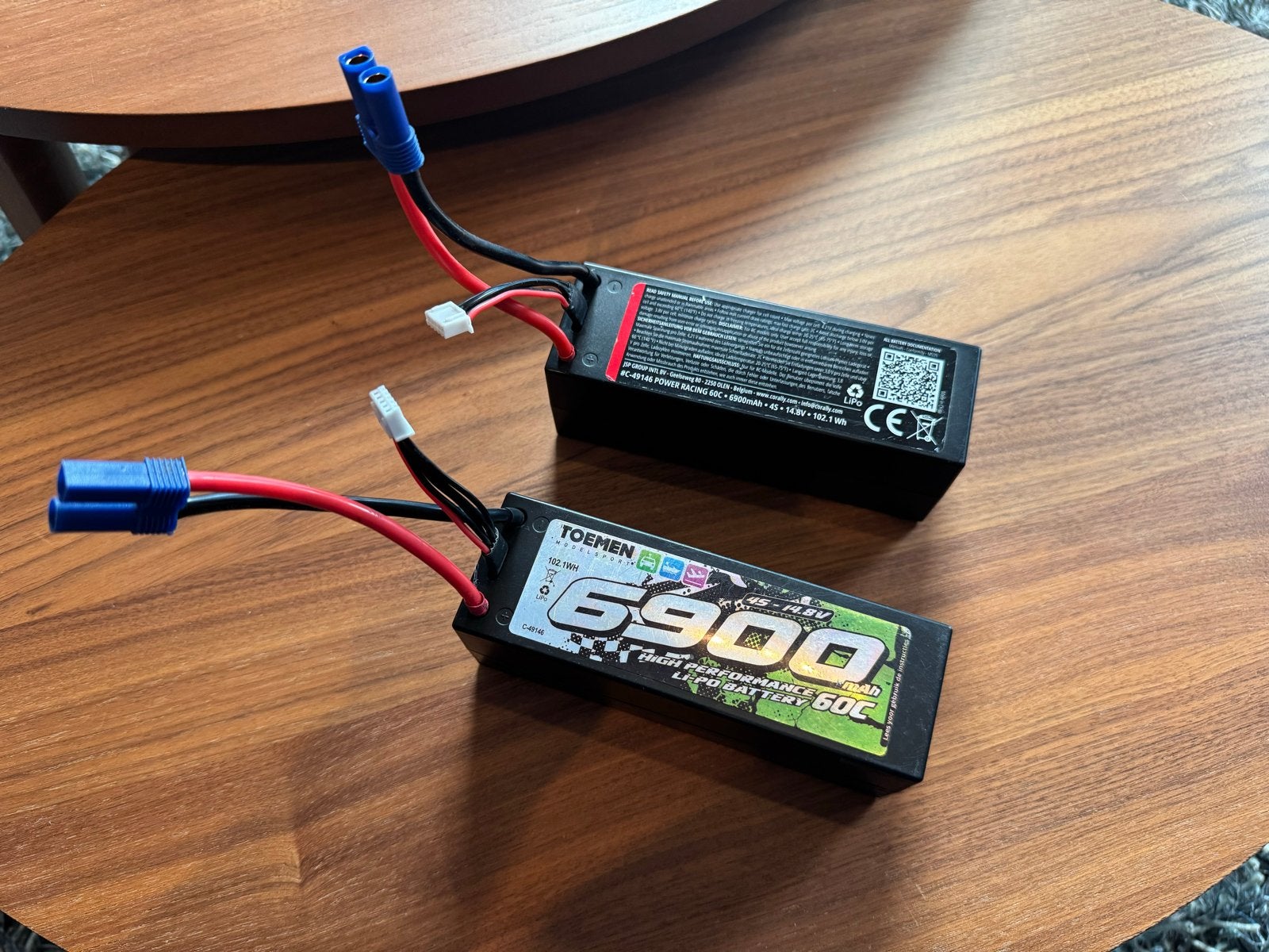 Team Corally 4S 6900 mAh 60C LiPo EC5 Toemen branded, Ophalen of Verzenden, Zo goed als nieuw, Overige schalen, Auto offroad