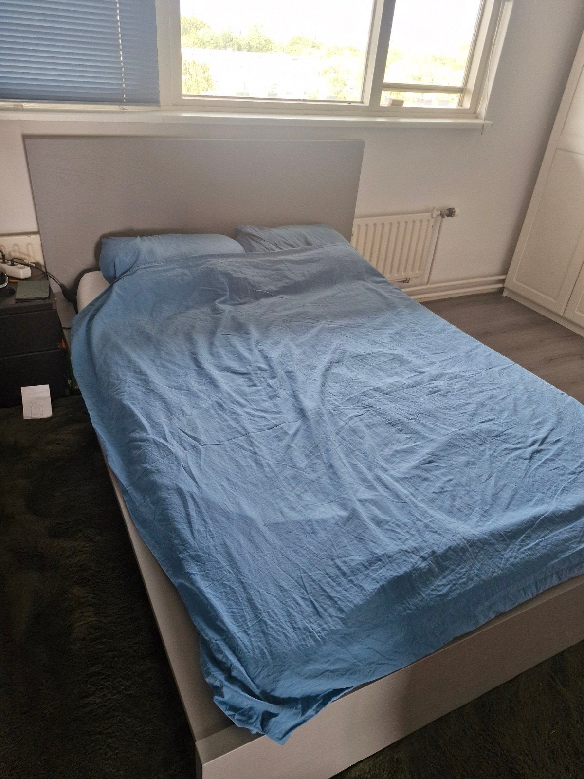 MALM bed, Huis en Inrichting, Slaapkamer | Bedden, Ophalen, Tweepersoons, 140 cm, Zo goed als nieuw