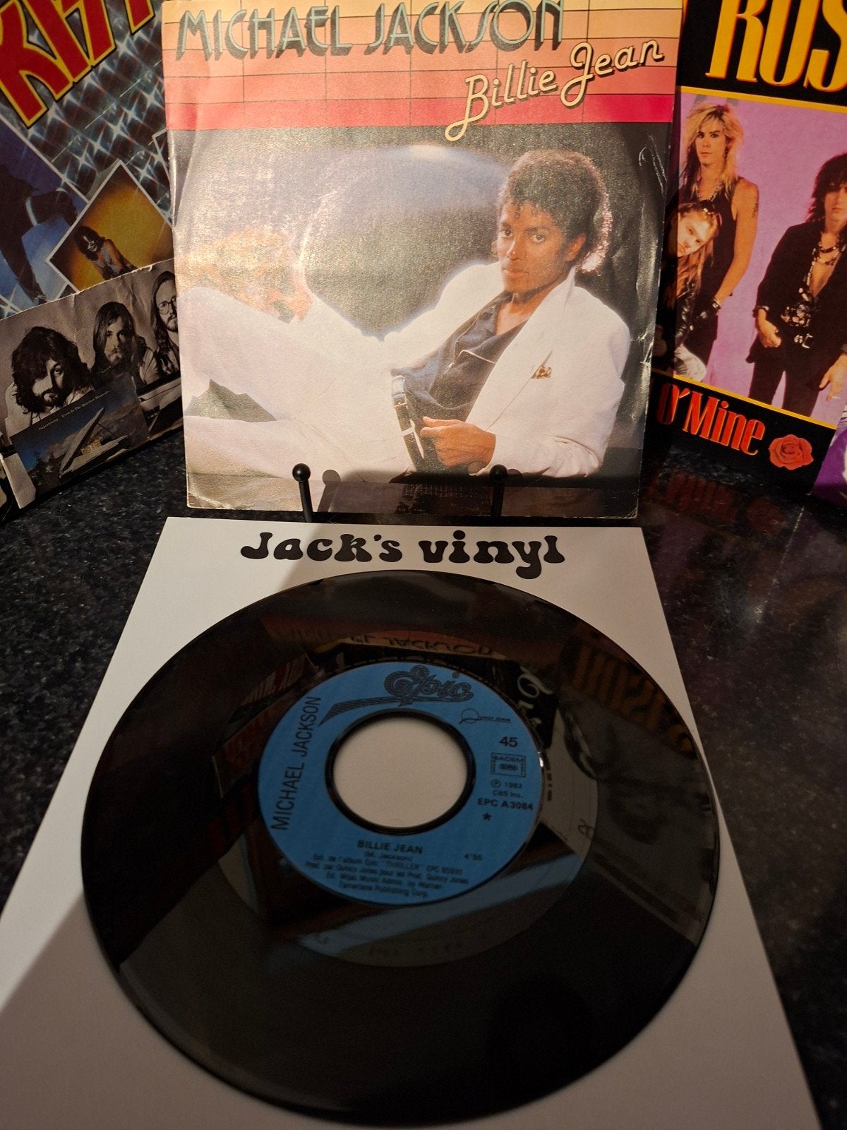 Michael Jackson - Billie Jean 7 inch vinyl single 1983, Gebruikt, 7 inch, Ophalen of Verzenden, Fotohoes