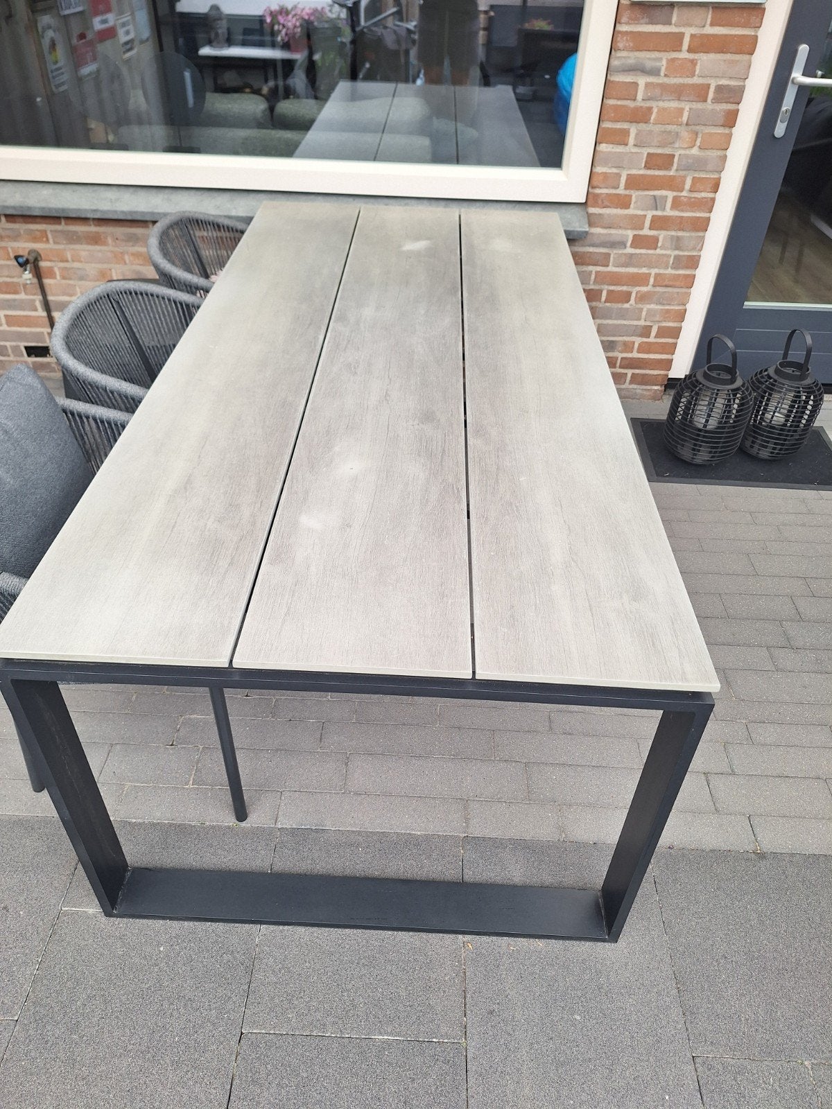 Tuintafel, Ophalen, Rechthoekig, Aluminium