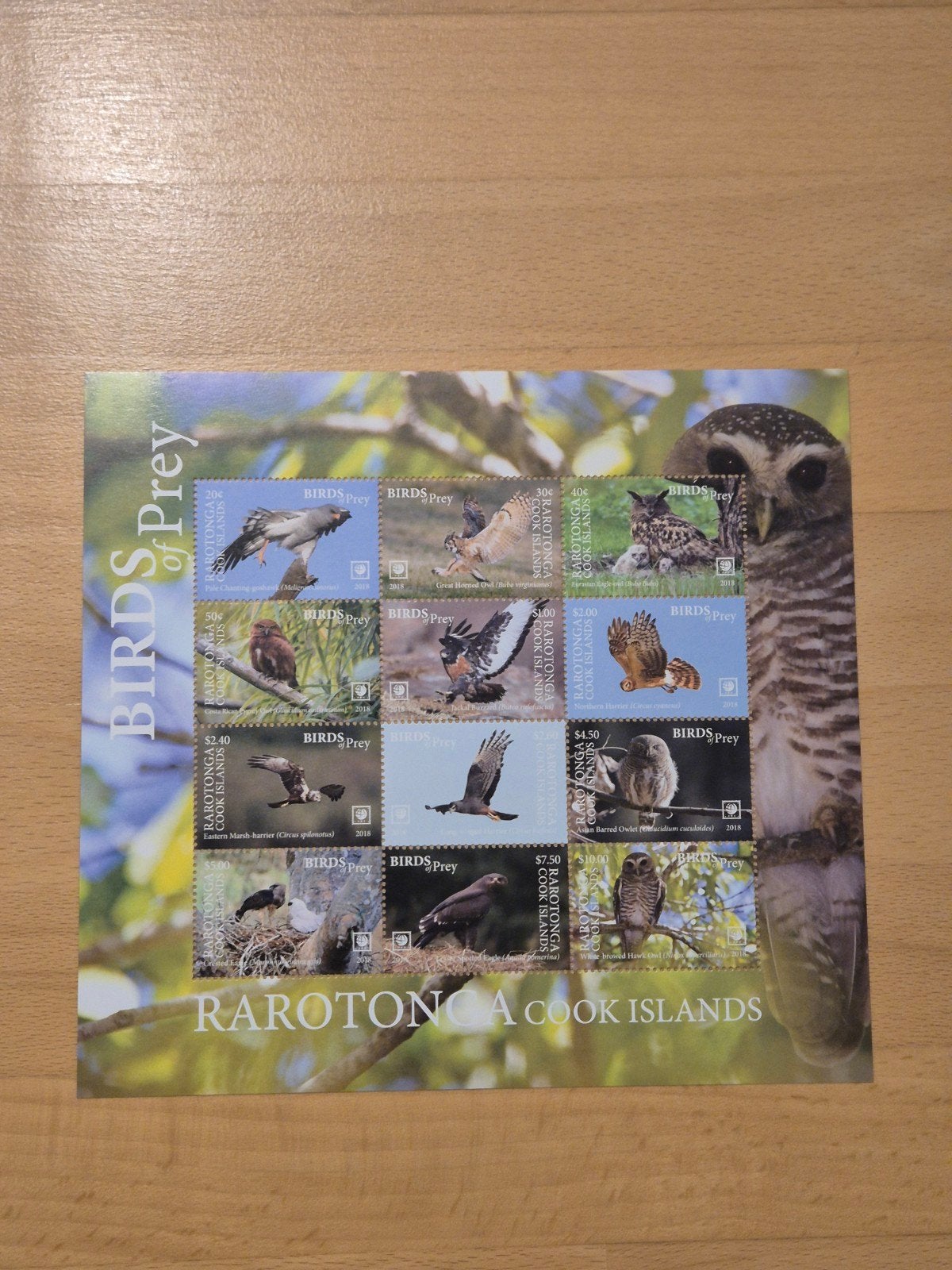 Rarotonga 2018 roofvogels, Ophalen of Verzenden, Postfris