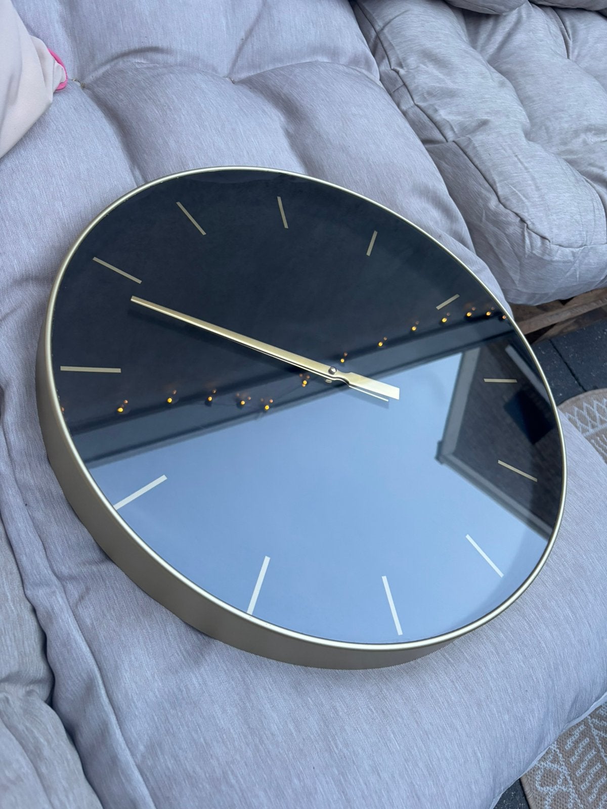 PTMD klok goud/zwart, Ophalen, Zo goed als nieuw, Wandklok