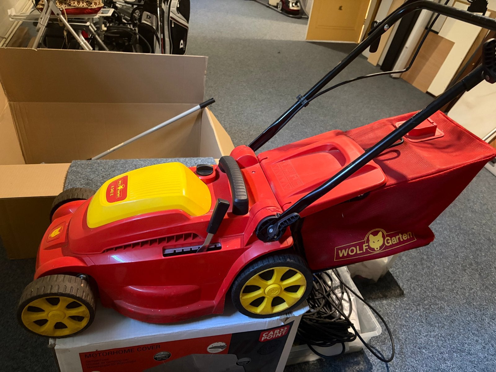 Wolf-Garten A 340 E Elektrische Grasmaaier, Tuin en Terras, Grasmaaiers, Gebruikt, Elektrische grasmaaier, 30 t/m 39 cm, Cirkelmaaier