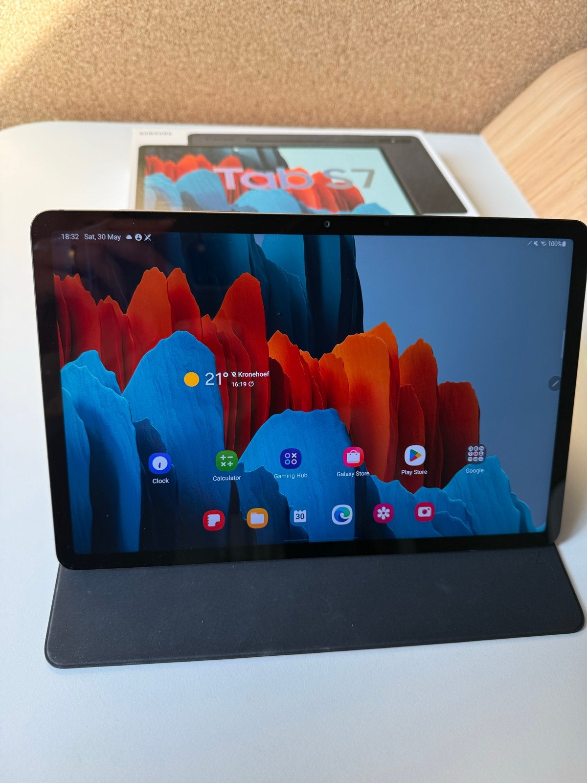 Samsung Galaxy Tab S7 128GB (SM-T870) met Book Cover, SM-T870, Usb-aansluiting, 11 inch, Ophalen of Verzenden