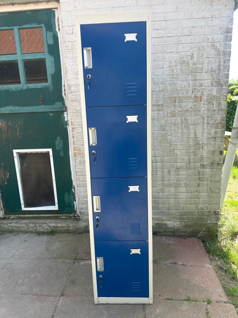 Stalen lockerkast met 4 vakken - Nette staat, Ophalen, Gebruikt