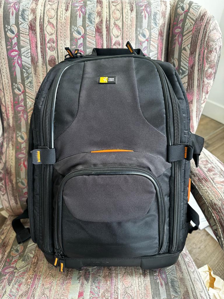 Case Logic Cameratas Rugzak - Zwart met Oranje Interieur, Ophalen, Zo goed als nieuw, Rugtas, Overige merken