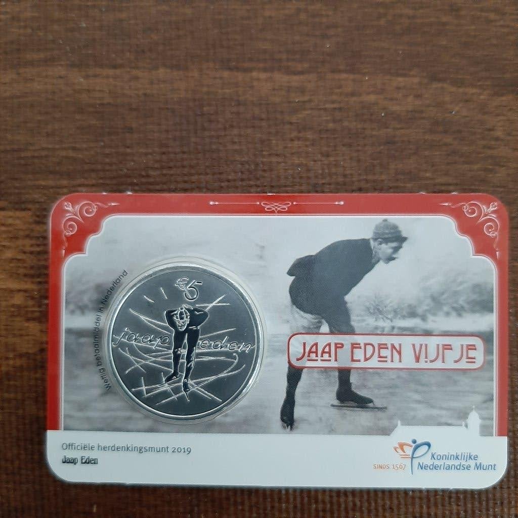 2019 Coincard Jaap Eden Vijfje (UNC)., Ophalen of Verzenden, Overige landen, 5 euro, Setje