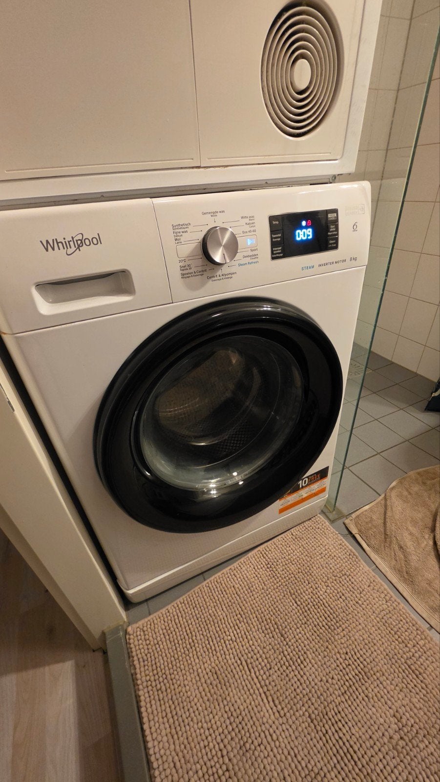 Whirlpool wasmachine defect, Ophalen, Gebruikt, Voorlader, 85 tot 90 cm