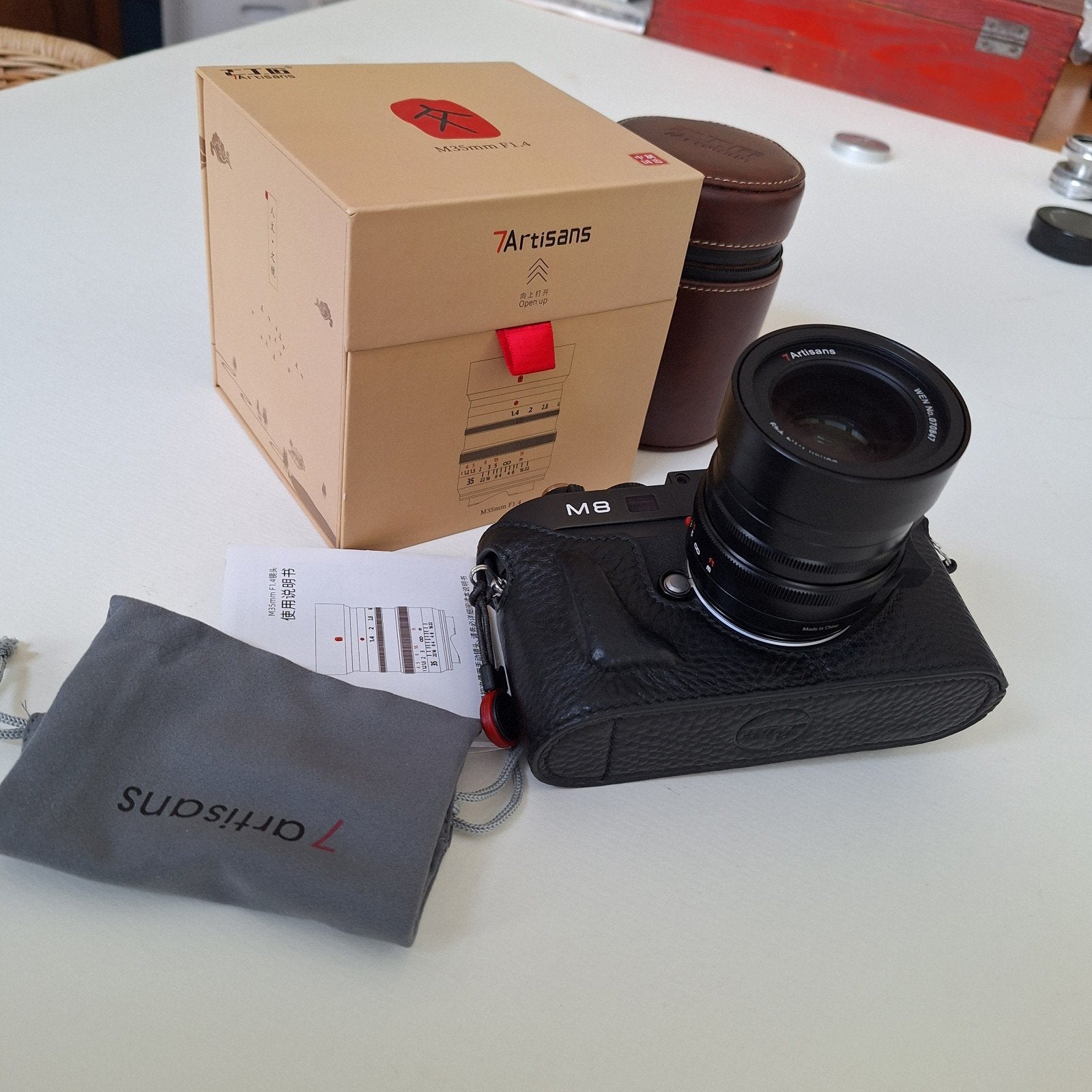 7Artisans 35mm F1.4 lens voor Leica M-mount, Overige merken, Ophalen of Verzenden, Zo goed als nieuw, Standaardlens