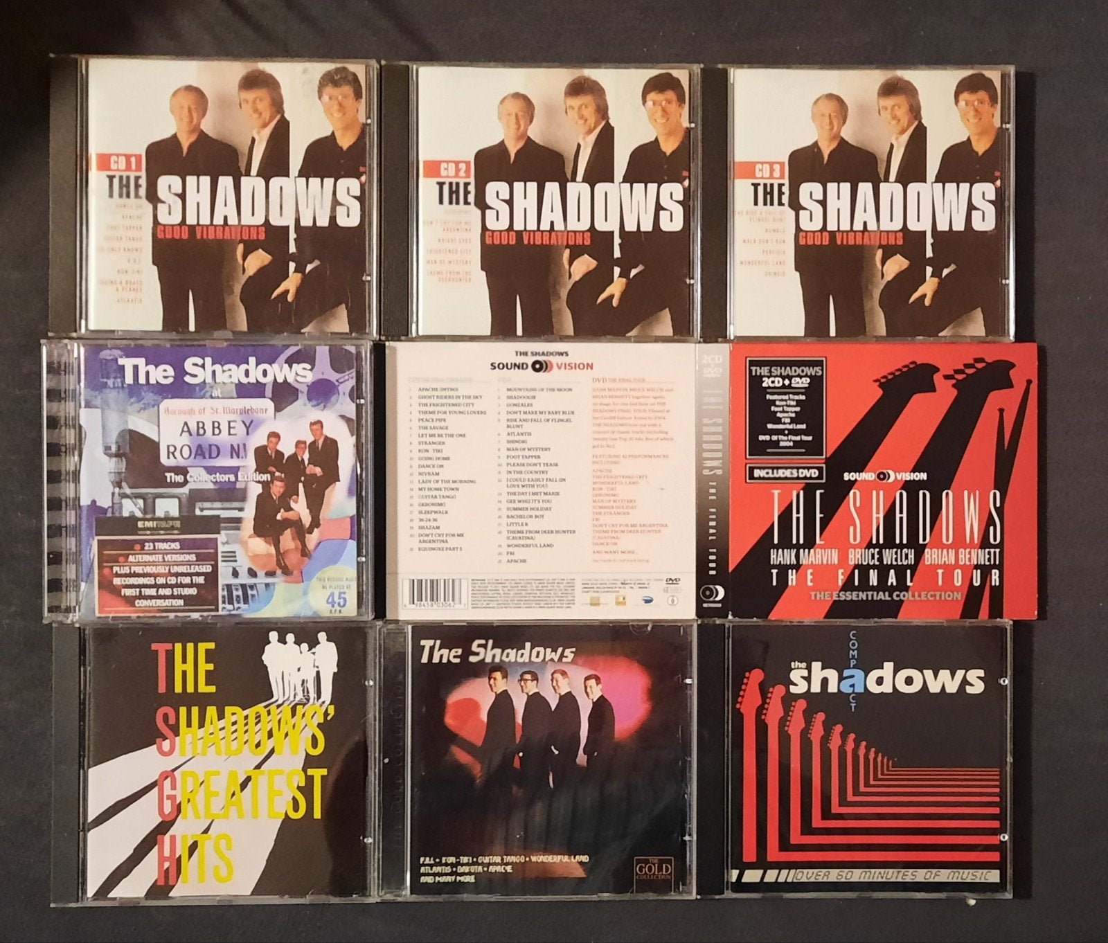 The Shadows CD Sammlung incl. Final Tour Doppel CD & DVD, Ophalen, Zo goed als nieuw, Pop, Bonusmateriaal