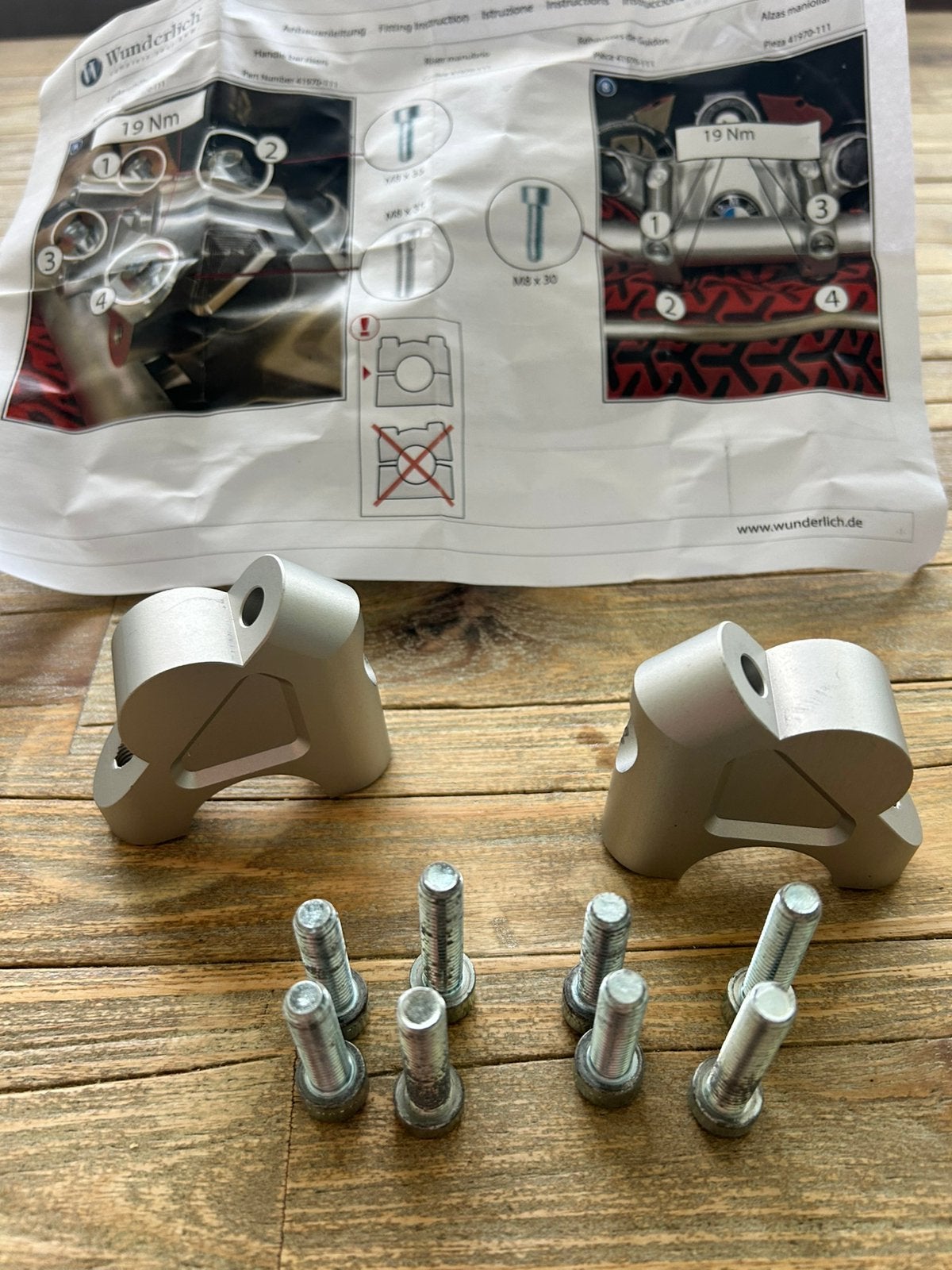 Stuurverhogers van Wunderlich voor BMW R1200/1250GS LC, Ophalen of Verzenden, Gebruikt