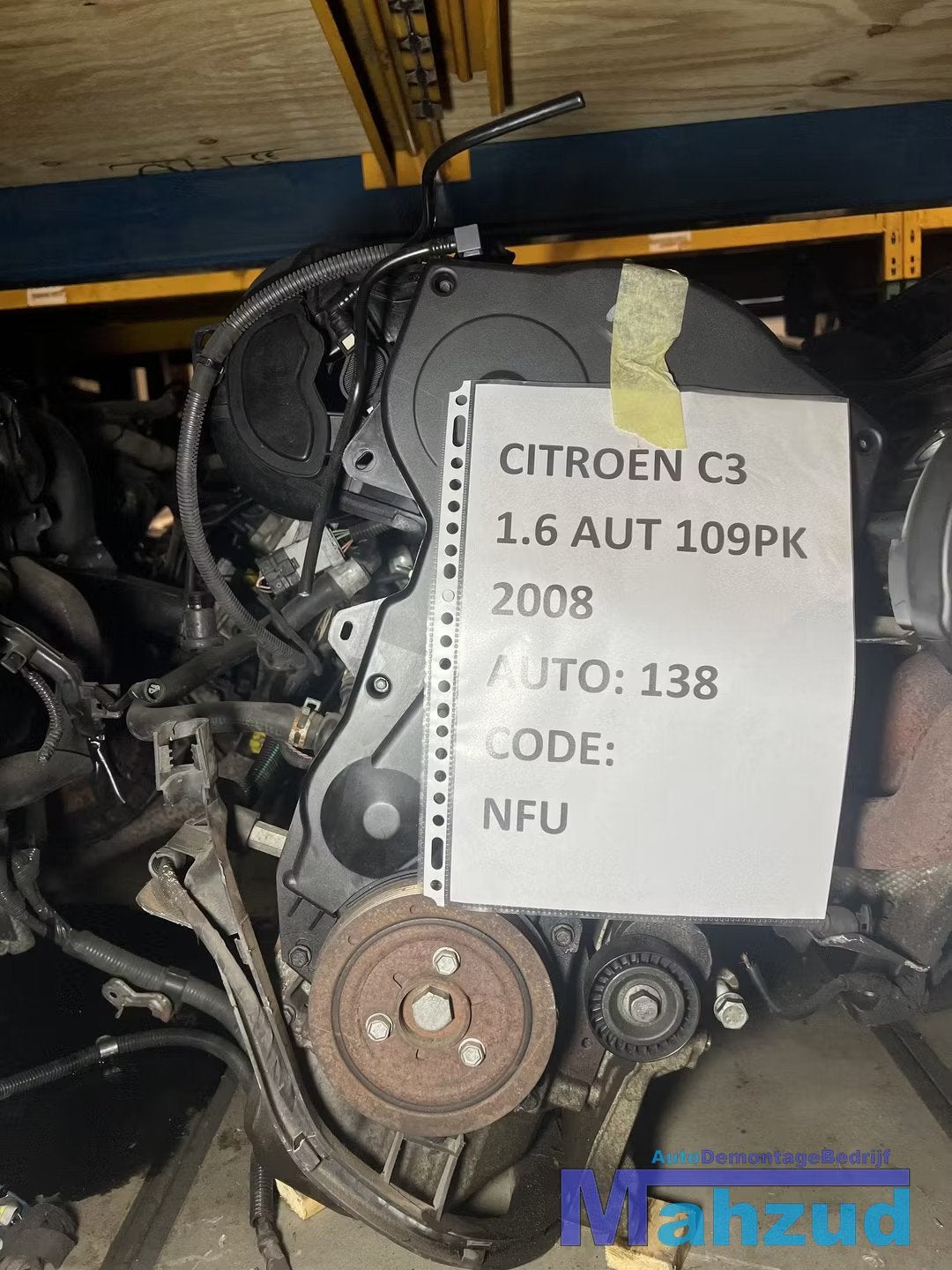 CITROEN C3 1.6 Motorblok motor NFU, Gebruikt, Citroën, Stellantis N.V., Ophalen of Verzenden