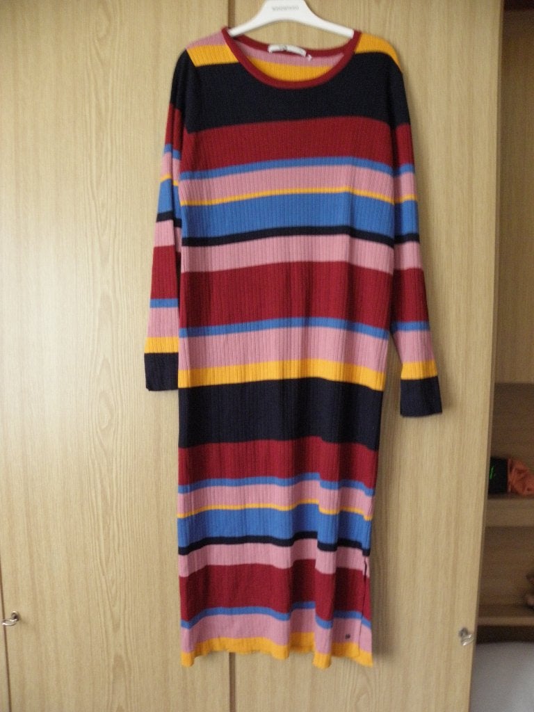 Lange gekleurde gestreepte viscose jurk STEPS XL zeer netjes, Maat 46/48 (XL) of groter, Ophalen of Verzenden, Zo goed als nieuw