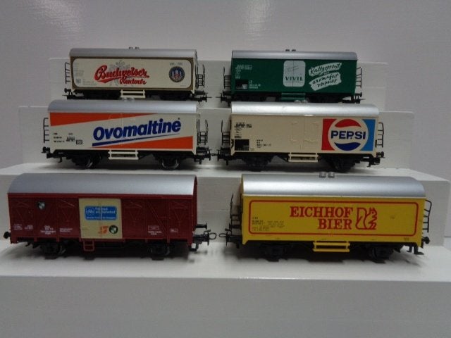 MARKLIN set-3 Zes koelwagens (H0)., Wisselstroom, Gebruikt, Verzenden, Wagon
