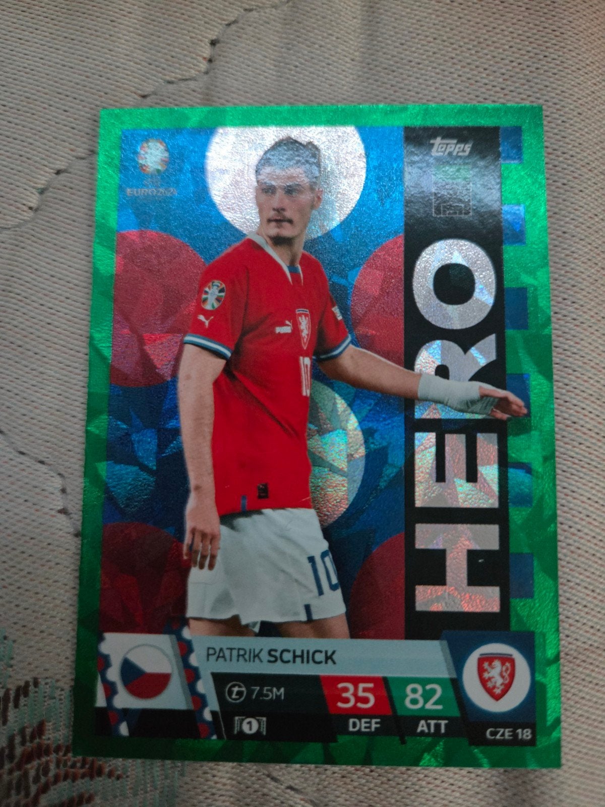 Patrik Schick Hero Topps Match Attax UEFA Euro 2024 kaart, Ophalen of Verzenden
