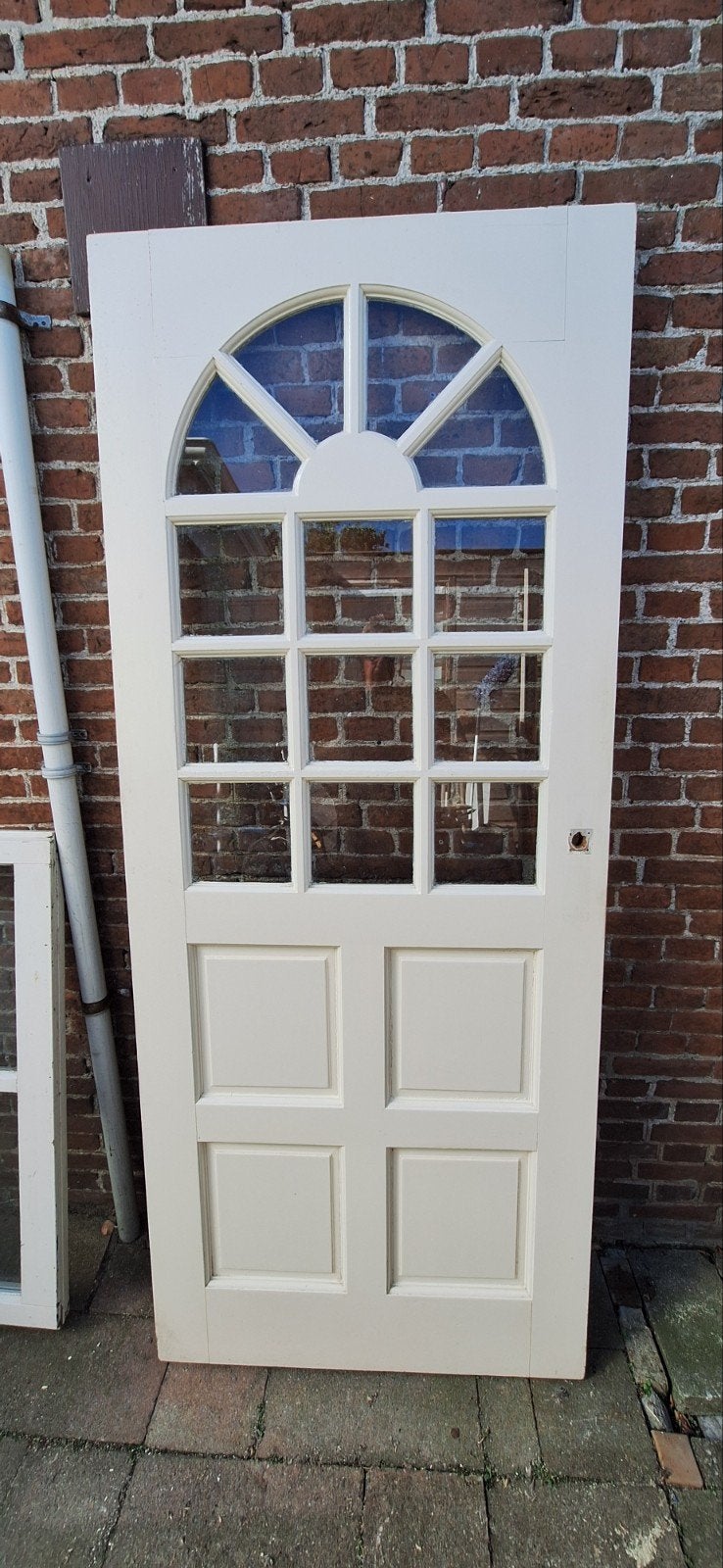 paneel binnendeur landelijk 83 x 200 /Raam 62 x 102, Ophalen, Gebruikt, 80 tot 100 cm, Binnendeur