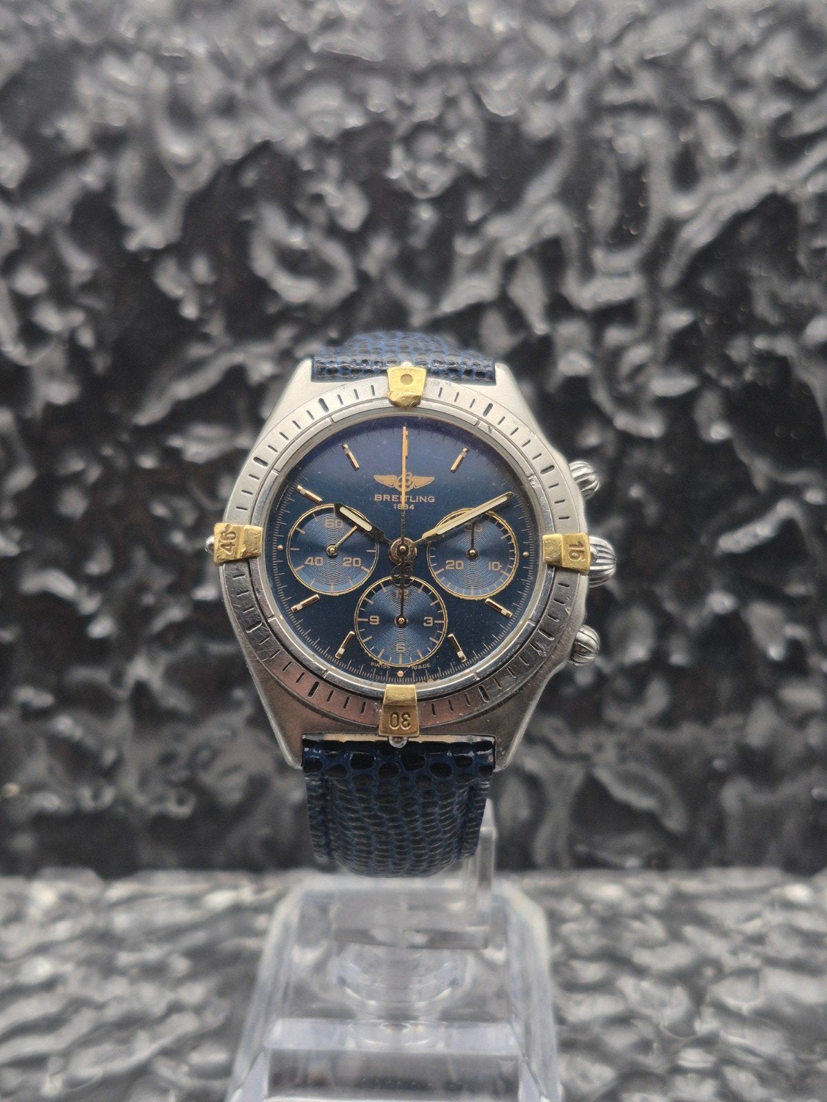 Breitling Callisto Ref. 80520-D Blue Chronograaf Lemania1873, Breitling, Polshorloge, Info@breitling.com, Leer