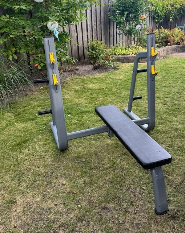 Fitnessbank benchpress bankdrukken bankdruk bankje, Ophalen of Verzenden, Gebruikt, Armen, Fitnessbank