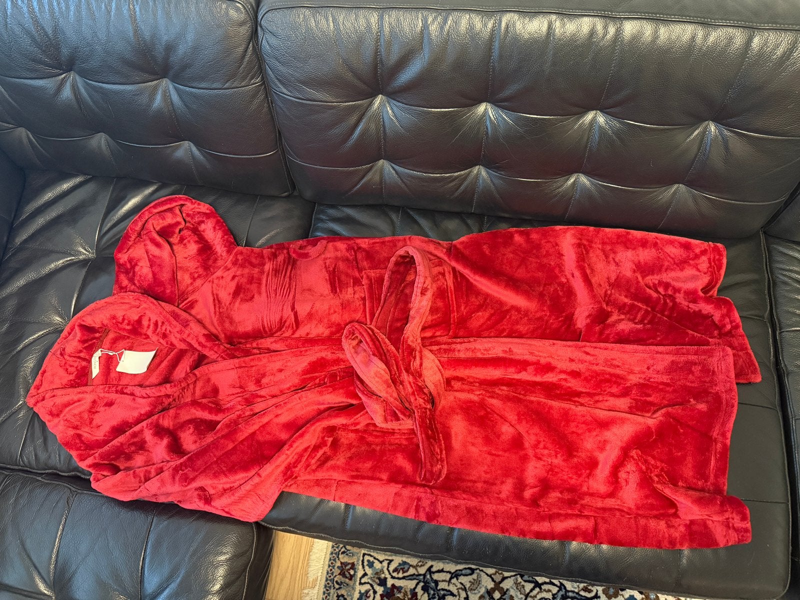 Rongtai badjas rood fleece, unisex, maat M, nieuw met label, Ophalen of Verzenden, Nieuw, Maat 38/40 (M)