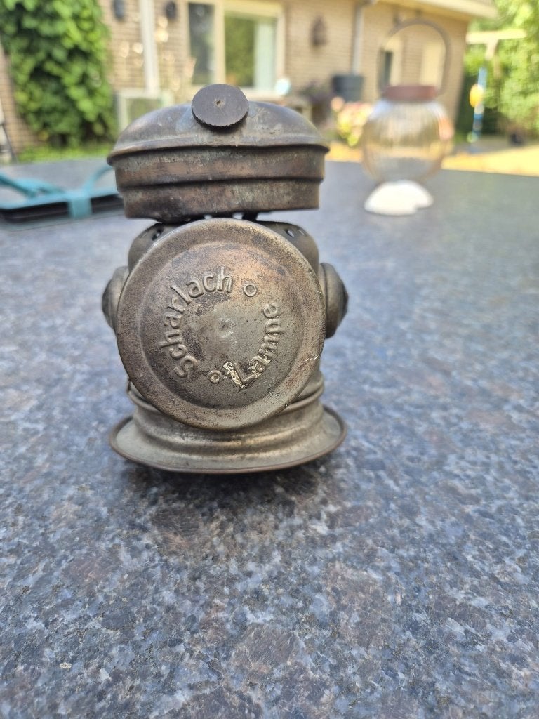 Antieke Scharlach Lampe mijnwerkerslamp, Antiek en Kunst, Antiek | Lampen, Ophalen of Verzenden