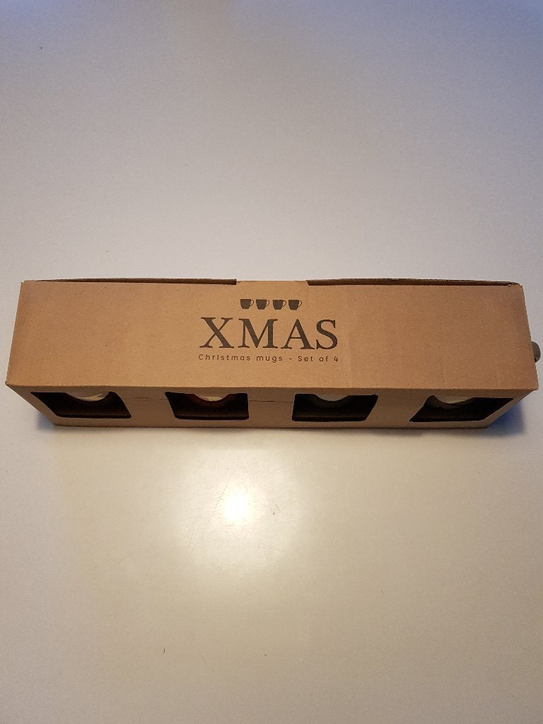 XMAS Mokken (Gusta) Set van 4, Ophalen of Verzenden