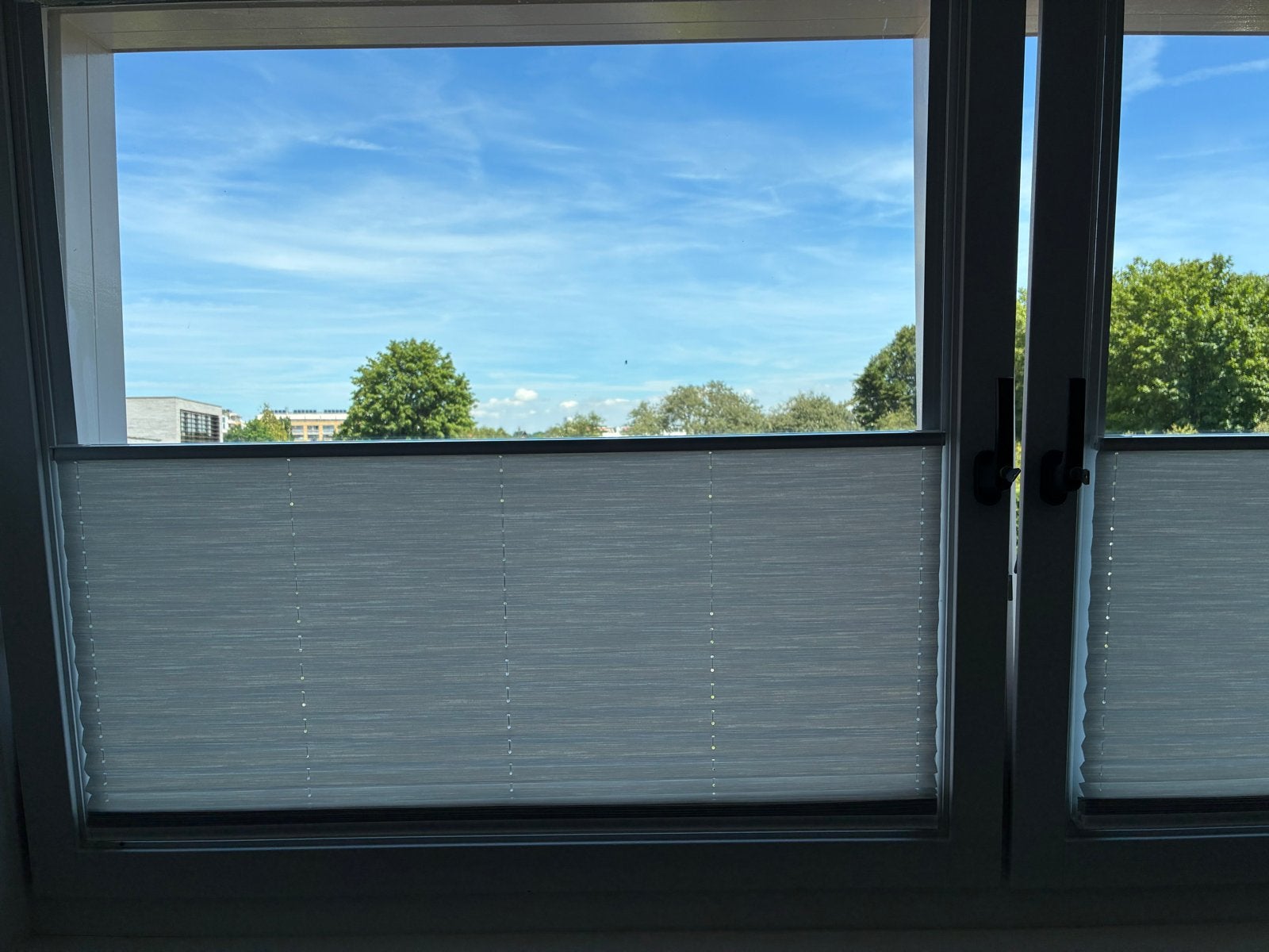 Witte Plisségordijnen (4x) - Zo goed als nieuw, Wit, Ophalen of Verzenden, Plisségordijn, Lichtdoorlatend