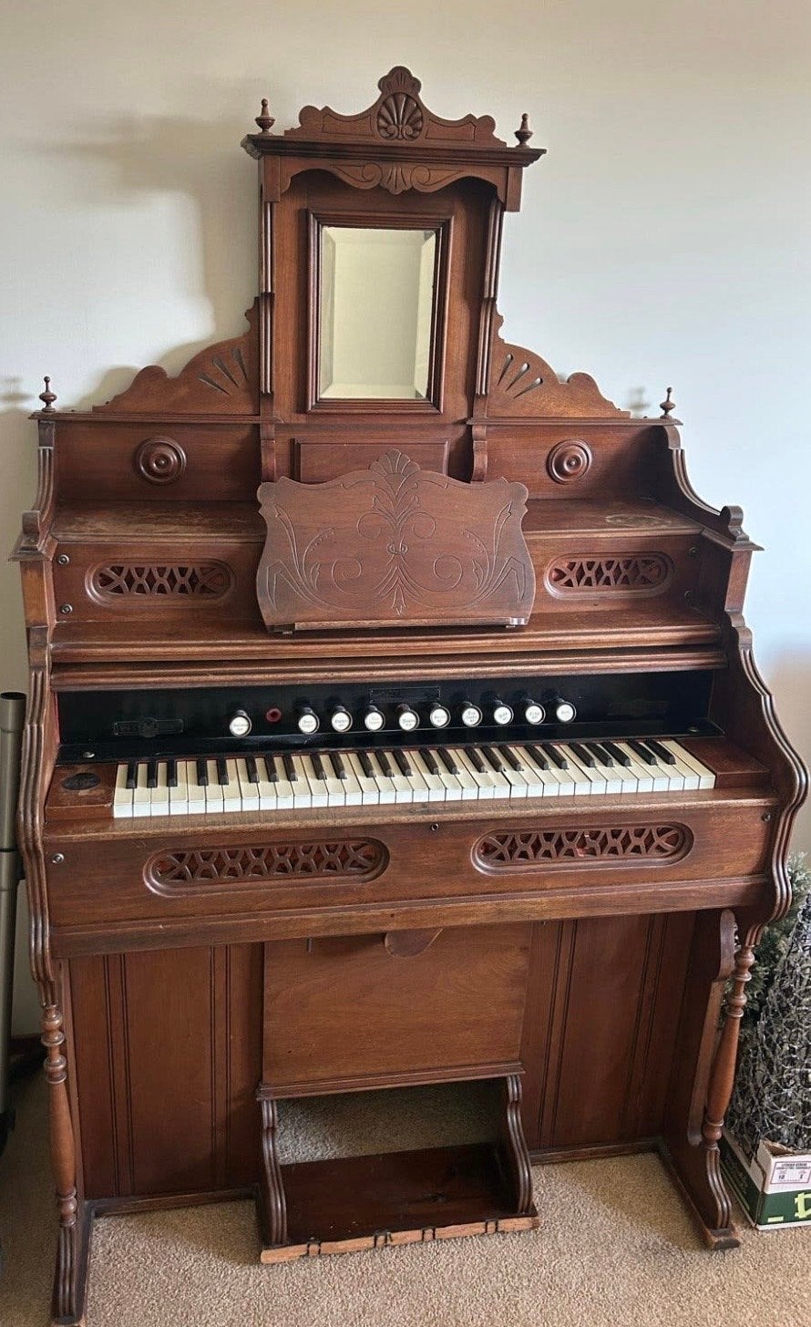 Antiek Harmonium - Klassiek Muziekinstrument, Muziek en Instrumenten, Orgels, Ophalen, Gebruikt, 1 klavier, Harmonium