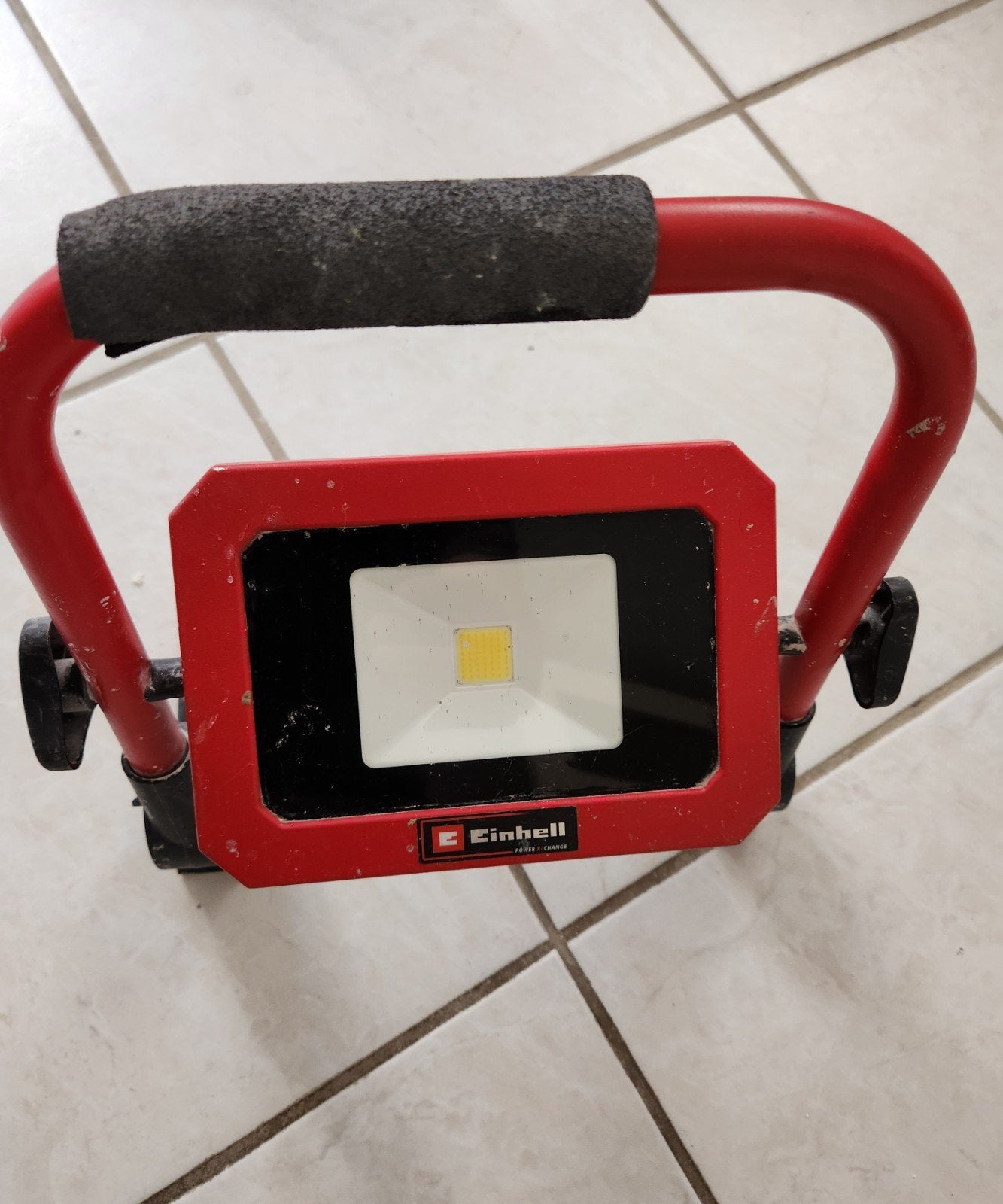 Einhell Accu LED Bouwlamp TE-CL 18/2000 Li, Ophalen, Gebruikt, Met statief, Lamp met armatuur