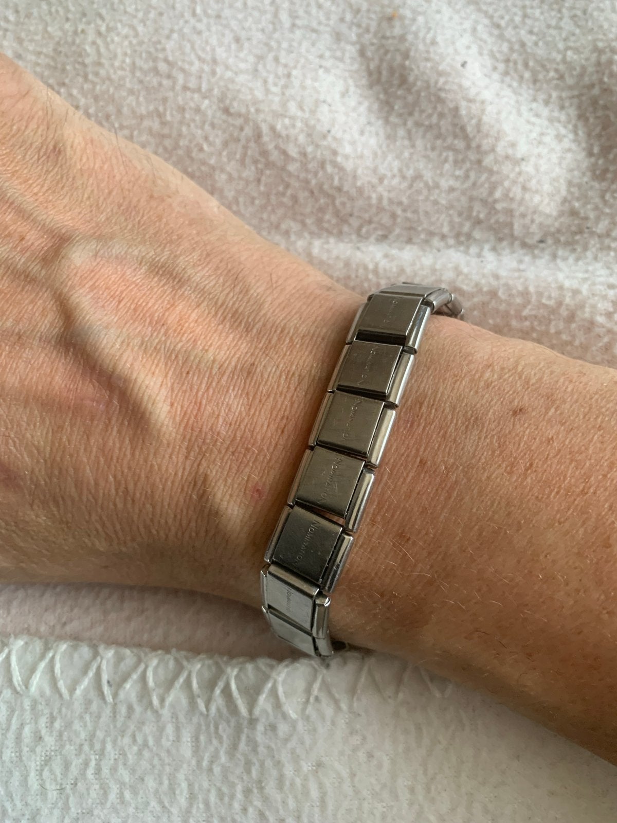 Nomination Classic Composable Armband - Zilverkleurig, Ophalen of Verzenden, Gebruikt, Zilver, Staal