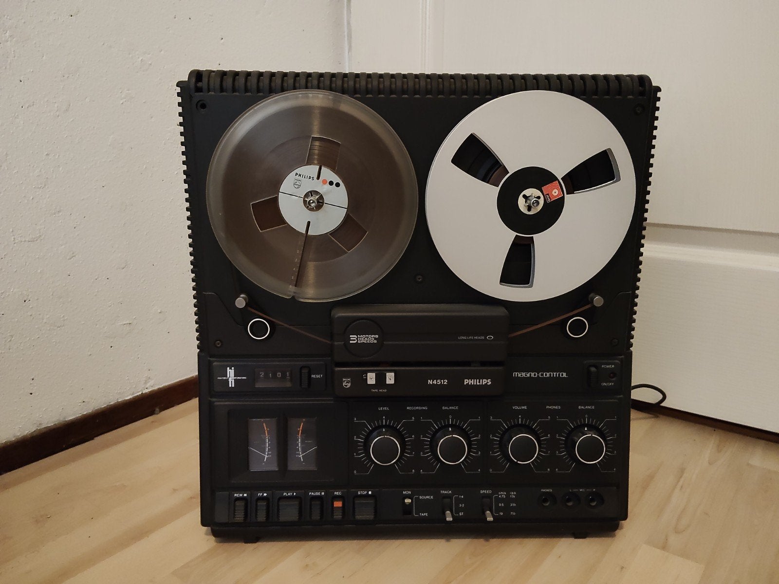 Philips N4512 Bandrecorder - Vintage Audio, Ophalen, Bandrecorder, Met banden