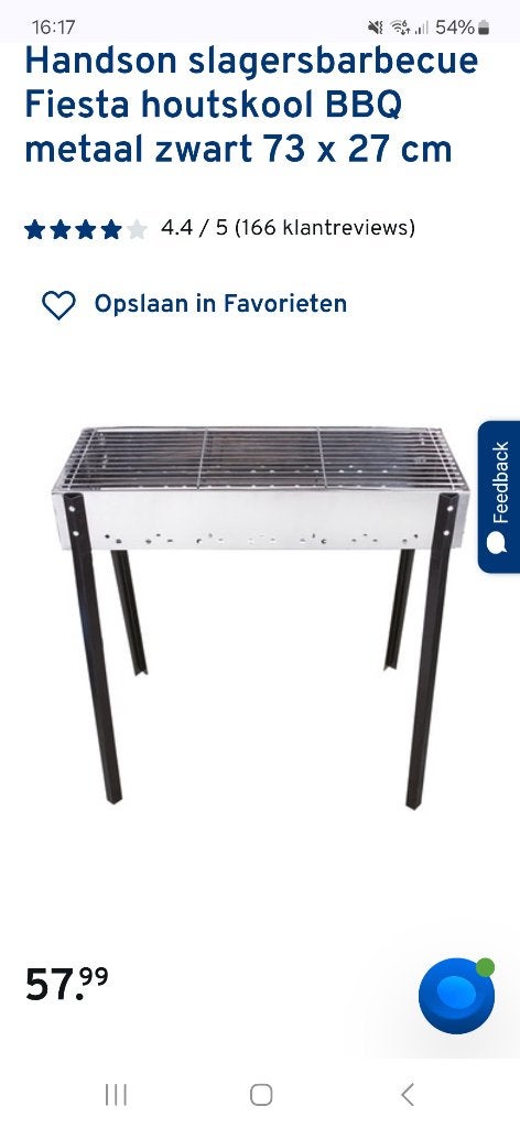 Slagers barbecue Fiesta - slechts 1 x gebruikt, Tuin en Terras, Ophalen, Zo goed als nieuw, Overige merken