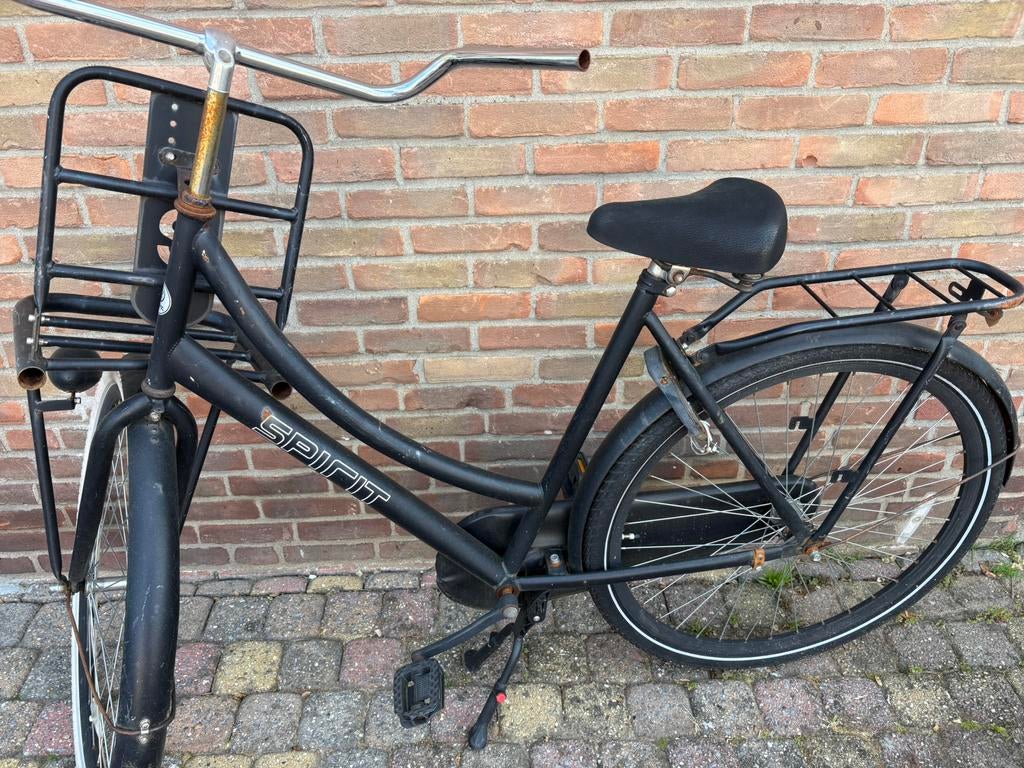 zwarte fiets, Fietsen en Brommers, Fietsen | Dames | Omafietsen, Ophalen, Gebruikt