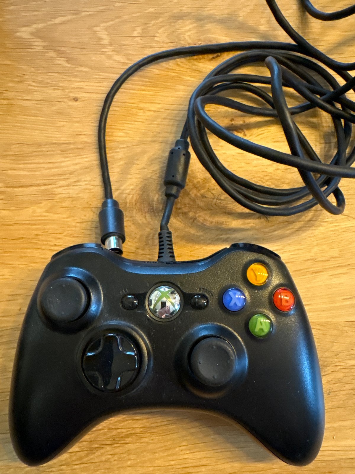 Xbox 360 Controller - Bedraad Zwart, Ophalen of Verzenden, Gebruikt, Controller, Xbox 360