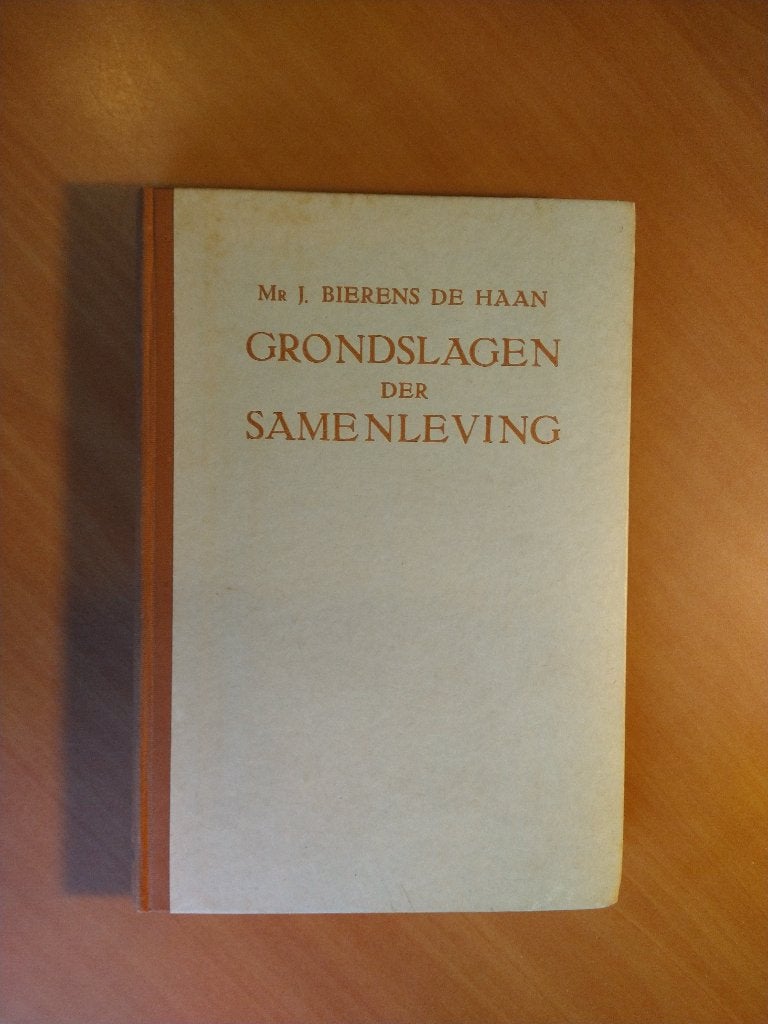 Bierens de Haan, Mr. J. Grondslagen der samenleving, Ophalen of Verzenden, Gelezen, Nederland