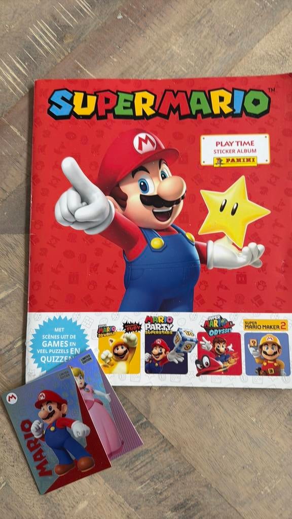 Panini compleet super mario playtime sticker album, Verzenden, Zo goed als nieuw, Sticker