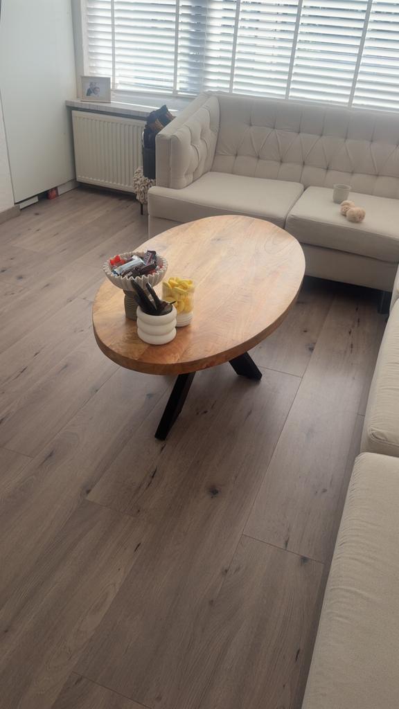 Salon + eettafel, Huis en Inrichting, Tafels | Eettafels, Zo goed als nieuw, 150 tot 200 cm, Ovaal, 50 tot 100 cm