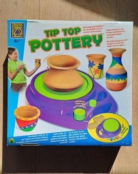 Tip top Potterie boetseren pottenbakkersschijf kleien, Ophalen, Zo goed als nieuw