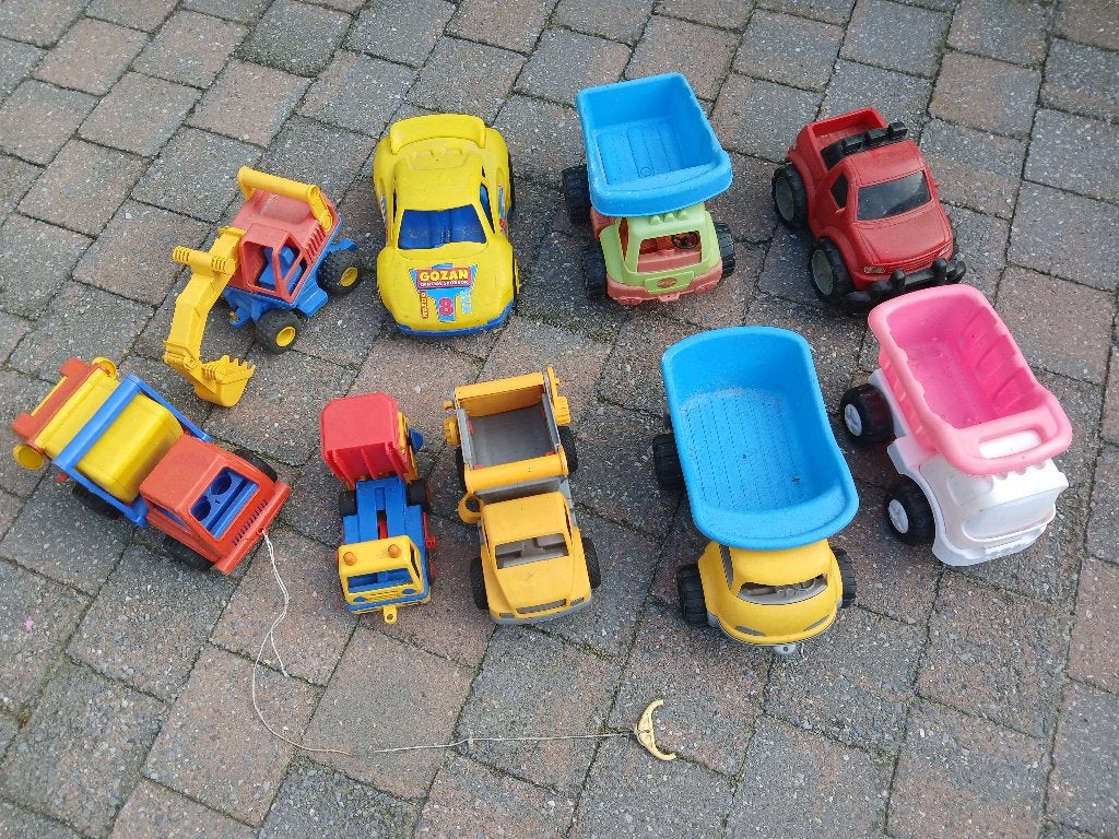 Speelgoed auto's zandbak, Ophalen, Gebruikt
